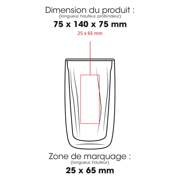 CALYPSO 887L - BND887L - Verre à double paroi recyclable de 330 ml / 11 oz