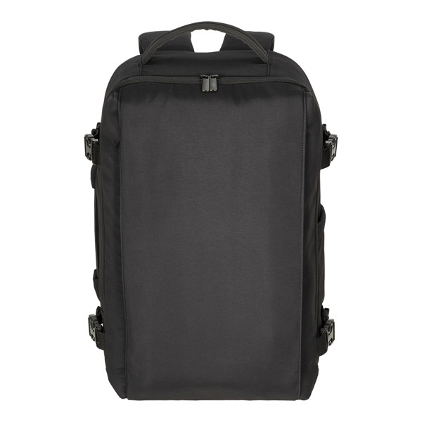 Travel Backpack With Laptop Compartment 15 Inch In Nylon Taslon - Black