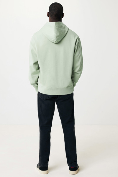 Mikina s kapucí Iqoniq Yoho relaxed fit z recykl. bavlny - Iceberg Green / XL
