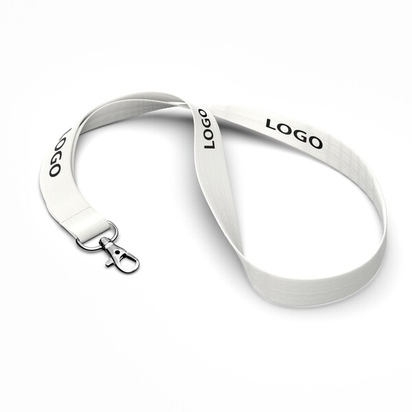 Bamboo screenprint lanyard - 20mm width / Metal carabiner