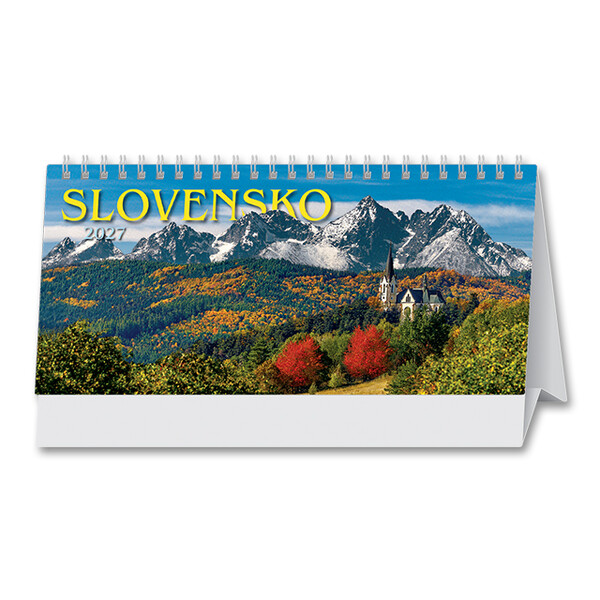 Stolový kalendár Slovensko riadkové 2027
