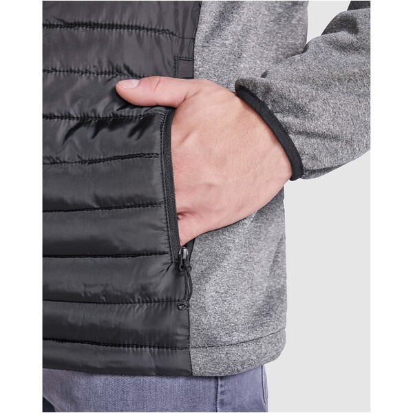 Giacca termica ibrida unisex Minsk - Nero / Piombo / S