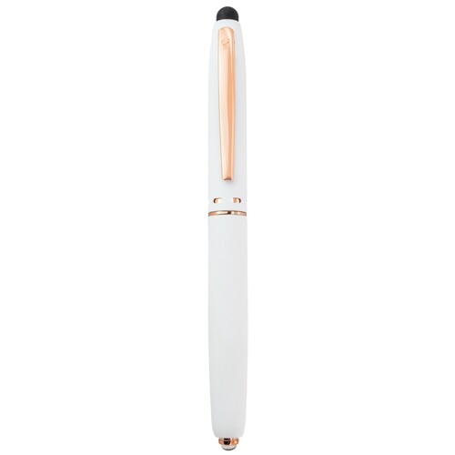 STYLO MÉDICAL ROLLER AVEC LAMPE TORCHE PIERRE DELONE “ENT” - Blanc