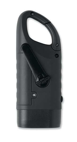 Solar torch with dynamo crank Cranch - Black