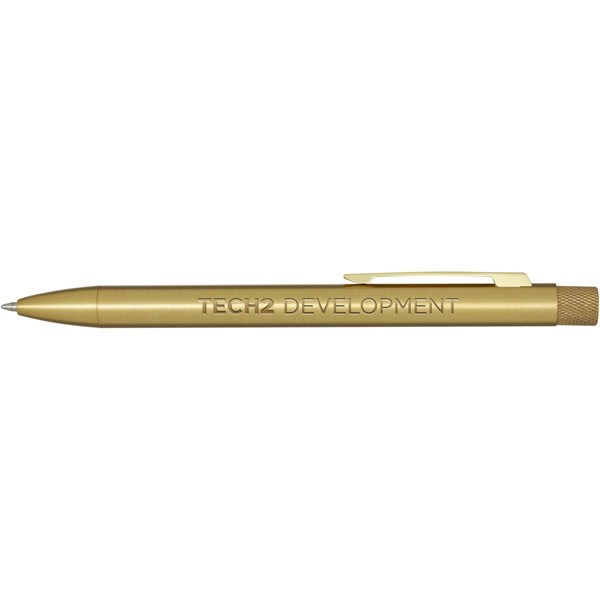 Penna a sfera in ottone riciclato Beatriz (inchiostro nero) - Oro