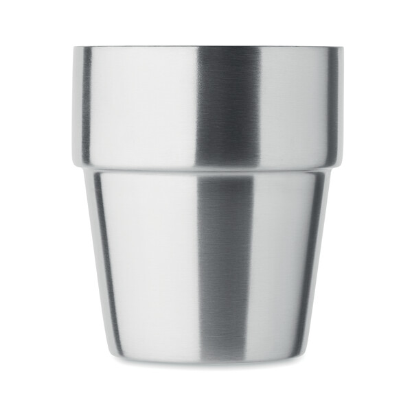 Double wall tumbler 250 ml Acerito - Matt Silver