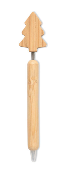 Bamboo Christmas tree ball pen Chrispen
