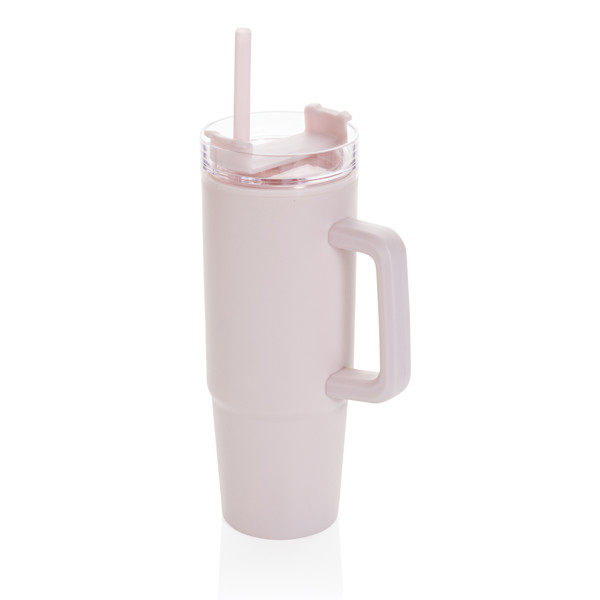 Termohrnek s madlem Tana 750ml z RCS recykl. plastu - Růžová
