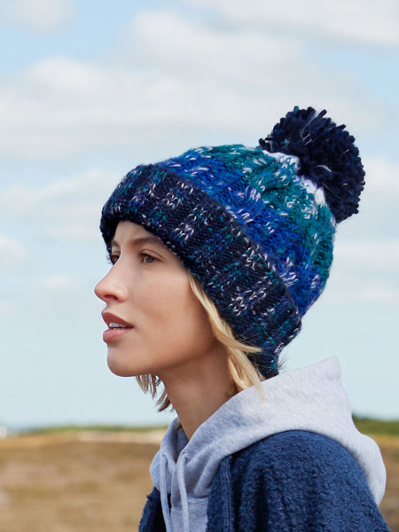 Corkscrew Pom Pom Beanie - Cherry Sherbet