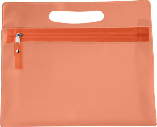 Necesserie de PVC transparente Clyde - Orange