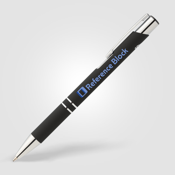Stylo Tres-Chic en aluminium recyclé avec finition chromée - Noir / Laser
