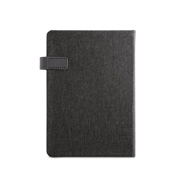 ANDRESEN A5. Agenda A5 em poliéster reciclado (100% rPET) - Preto