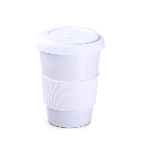 Coffee 2 Go Classic porcelain mug, 125 mm height - White