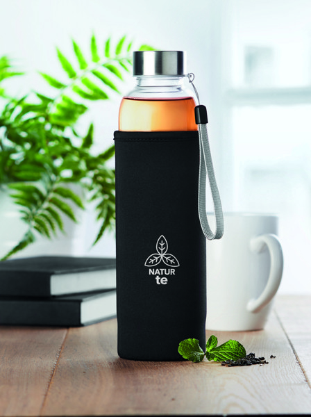Single wall glass bottle 500ml Utah Tea
