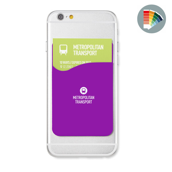 Silicone phone wallet in the colour of your choice - Own PMS