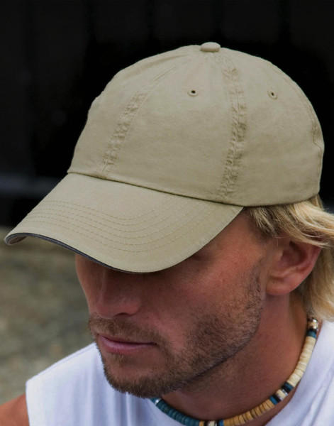Fine Cotton Twill Cap - Olive / Stone / ONE SIZE