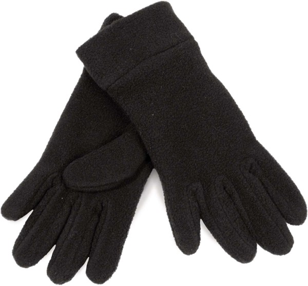 Kids' Fleece Gloves - Black / 6/9