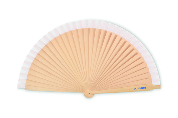 Wooden hand fan Woodfan - White