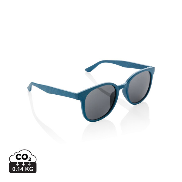 Lunettes de soleil en fibre de paille - Bleu