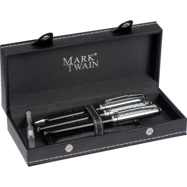 Mark Twain writing set MATTHIAS - Black