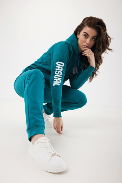 Sweat à capuche en coton recyclé Iqoniq Jasper - Verdigris / XXL