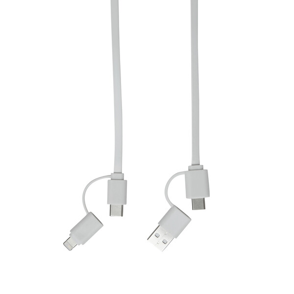 Charging And Data Transfer Cable Transfer Round - White