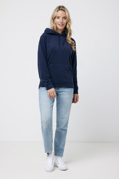 Polaire à capuche en polyester recyclé IQONIQ Trivor - Bleu Marine / L