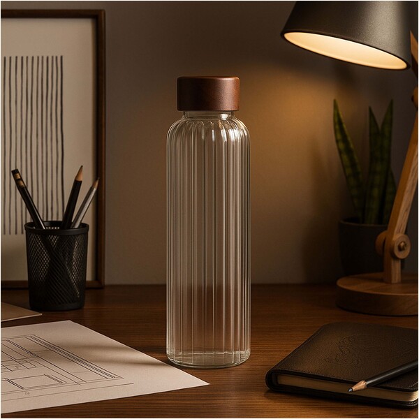 Citizen Green Purflow 500 ml borosilicate glass water bottle