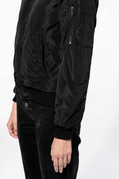 Ladies' Bomber Jacket - Black / XL