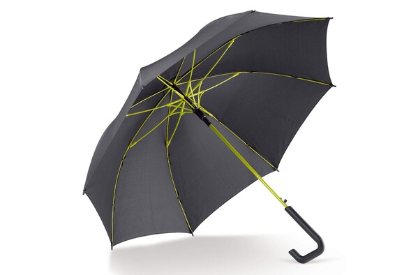 Stick umbrella auto open, 106 cm diameter - Black / Light Green
