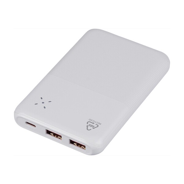 Bateria externa Tavi | Reciclada | 10.000 mAh - branco