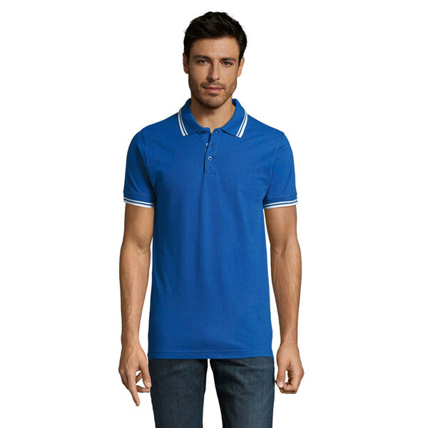 PASADENA pólo homem 200g Pasadena Men - Azul Real / BrancoS