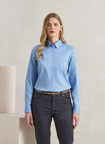 ŽENSKA KOŠULJA DUGIH RUKAVOVA SUPREME OXFORD - Bijela / 3XL