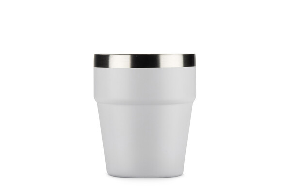 Recycled stainless steel mug MAKEL 300 ml - white