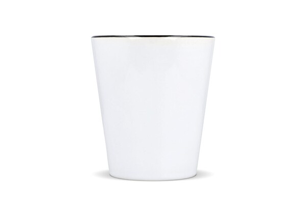 Mug subli Melbourne colored edge & handle 300ml - White / Black