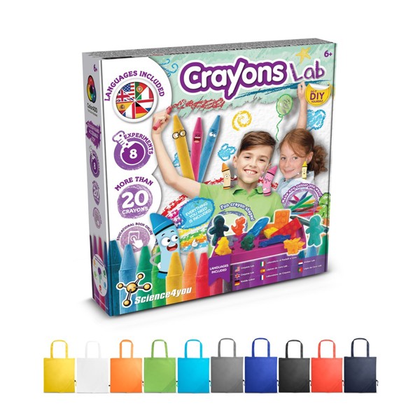 Crayon Factory Kit II. Vzdělávací hra dodáváno se skládací dárkovou taškou 190T - Bílá