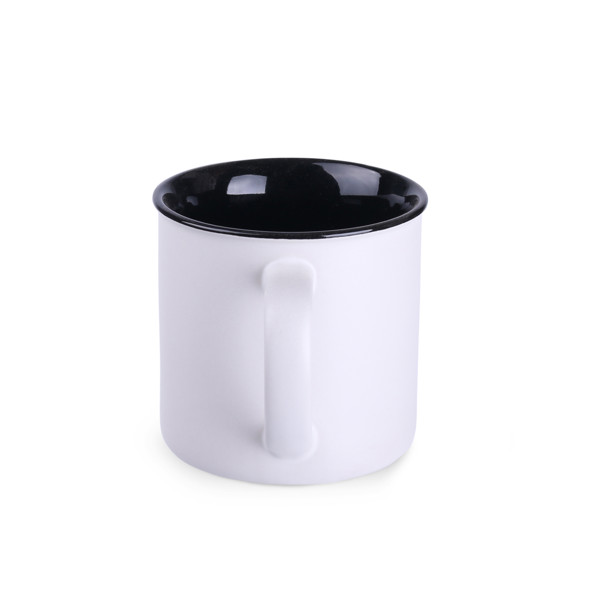 Loft Pure ceramic mug, 330g, 89mm diameter - White / Black