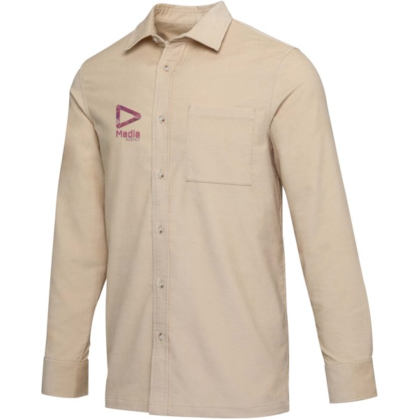 Camicia unisex in velluto a coste Alum - Oatmeal / XXL
