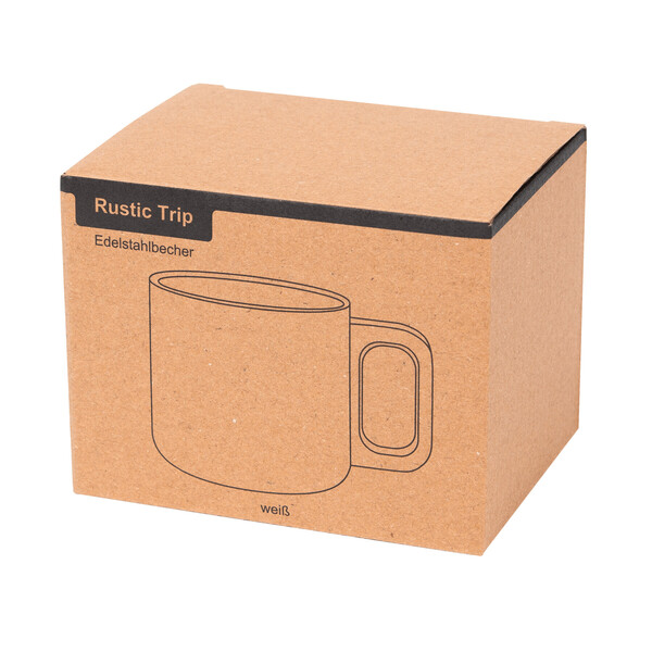 Stainless Steel Mug Rustic Trip - White