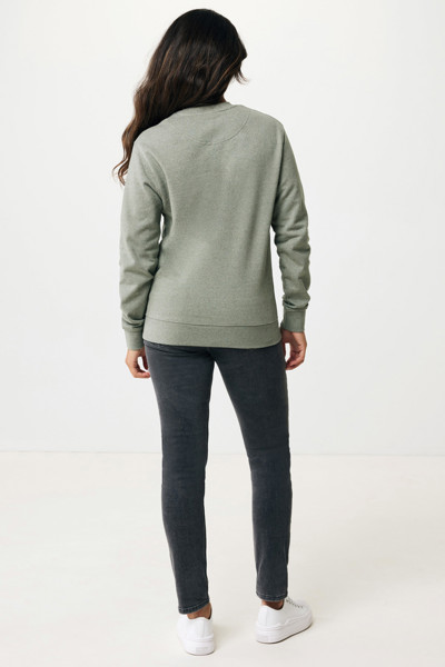 Pull à col rond en coton recyclé non teinté Iqoniq Denali - Heather Green / XL
