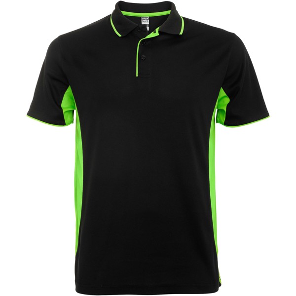 Polo deportivo unisex de manga corta Montmelo Negro intenso Lima M