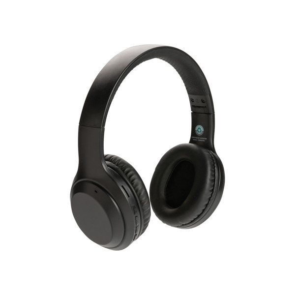 Casque audio en plastique recyclé RCS - Noir