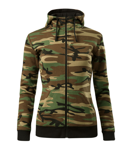 Mikina Dámská Malfini® Camo Zipper - Camouflage Brown / L