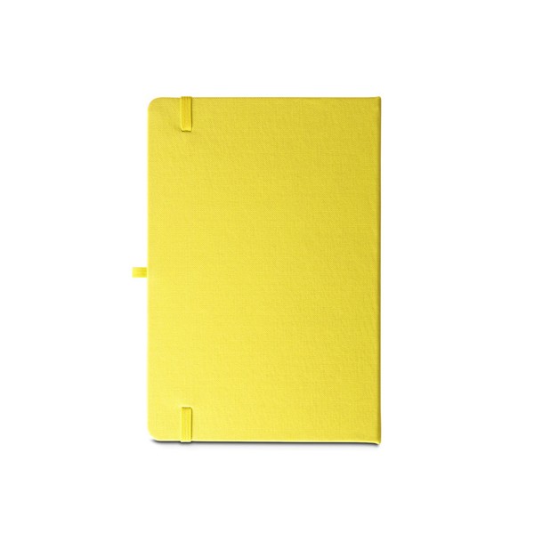 ANNE. Zápisník A5 z recyklovaného polyesteru (100% rPET) s linkovanými stránkami - Žlutá