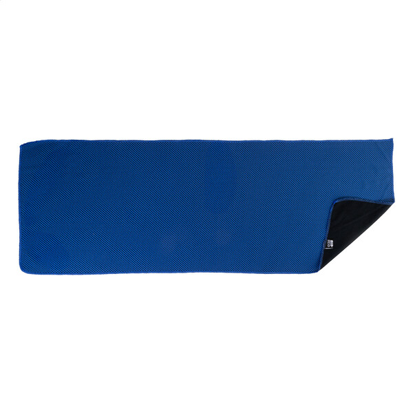 Bouteille de sport en RPET avec serviette Fitmax - Bleu