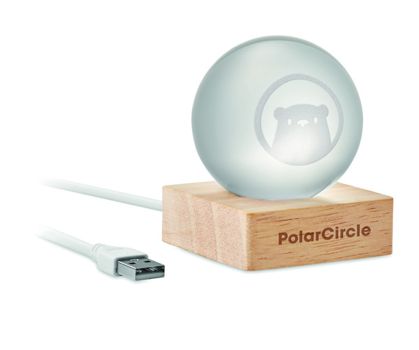LED-kugle af glas Light