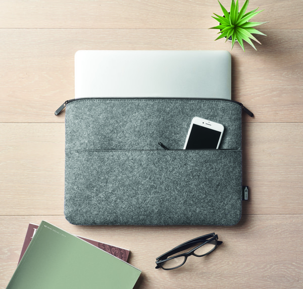 Sac pour ordinateur en RPET Toplo - Gris