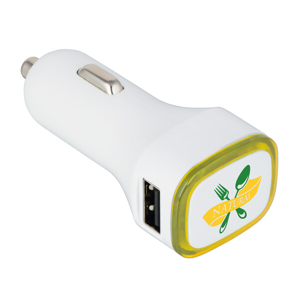 USB car charger adapter COLLECTION 500 - yellow