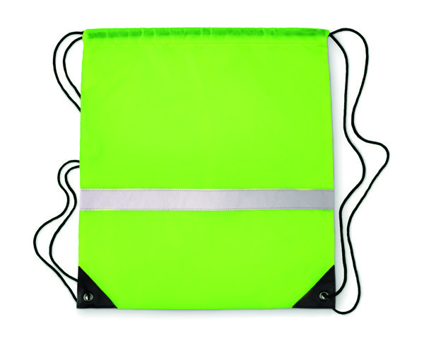 Sac à cordons avec bandes réfl Stripe - Jaune Fluo