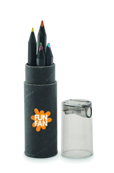 6 crayons de couleur Negro